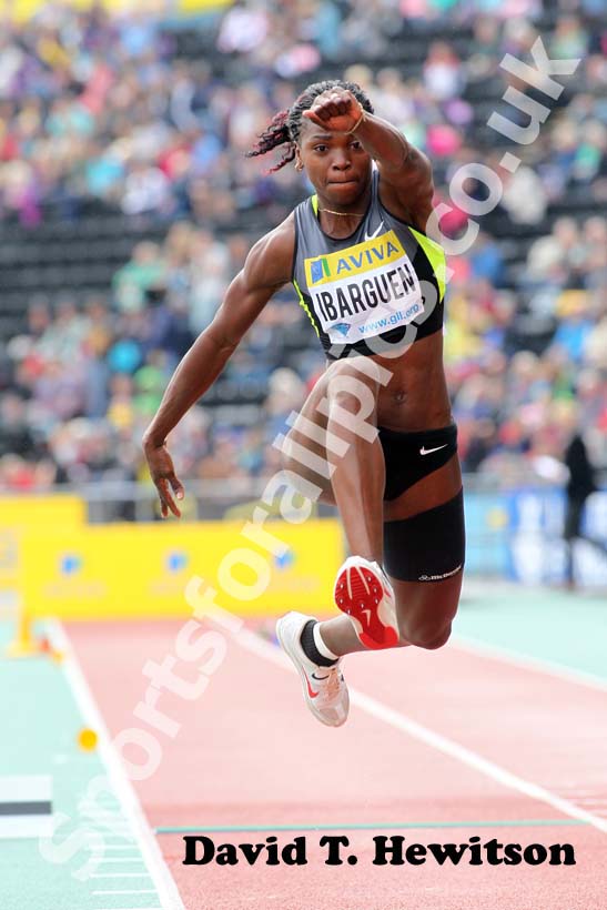 Caterine Ibarguen in the triple jump, 2012 Samsung Diamond League, Crystal Palace, London.
